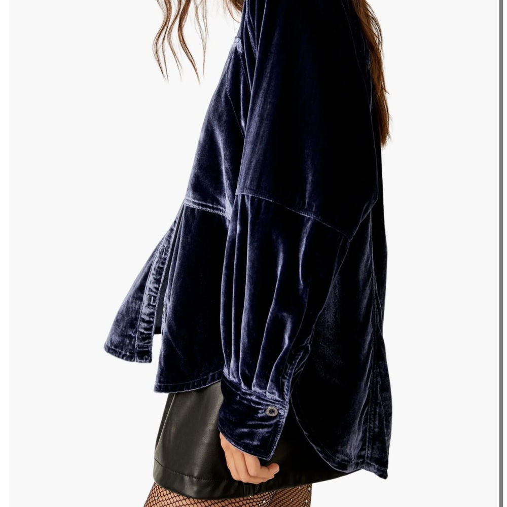 Night Skies Velvet Button-Up Shirt - Picture 3 of 8